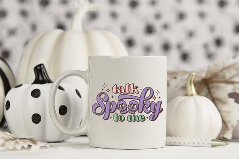 Talk Spooky to Me, Retro Halloween Sublimation Sublimation CraftLabSVG 