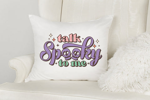 Talk Spooky to Me, Retro Halloween Sublimation Sublimation CraftLabSVG 
