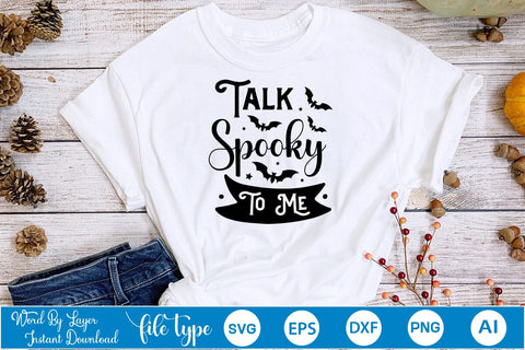 Talk Spooky To Me SVG SVGs,Quotes and Sayings,Food & Drink,On Sale, Print & Cut SVG DesignPlante 503 