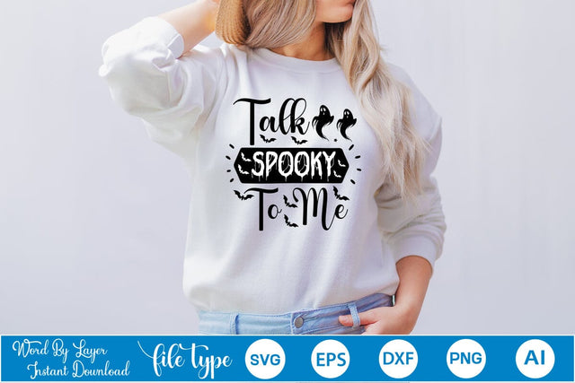 Talk Spooky To Me SVG SVGs,Quotes and Sayings,Food & Drink,On Sale, Print & Cut SVG DesignPlante 503 