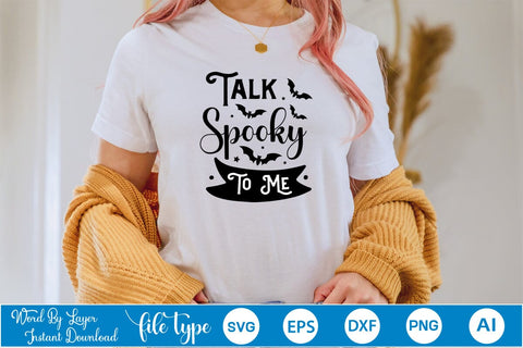 Talk Spooky To Me SVG SVGs,Quotes and Sayings,Food & Drink,On Sale, Print & Cut SVG DesignPlante 503 