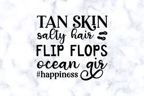 Tan skin salty hair flip flops SVG SVG Regulrcrative 