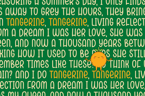 Tangerine Cute Handdrawn Sans Serif Font Font FontDuo 