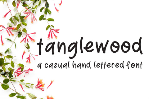 Tanglewood Hand Lettered Font | Handlettered Font Font Maple & Olive Designs 