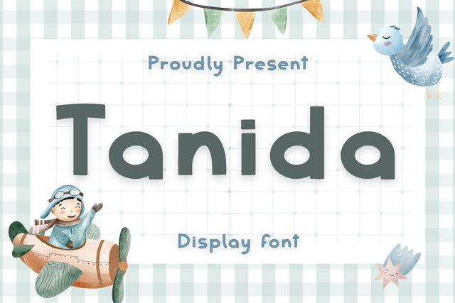 Tanida Display Font Font Aisyah 