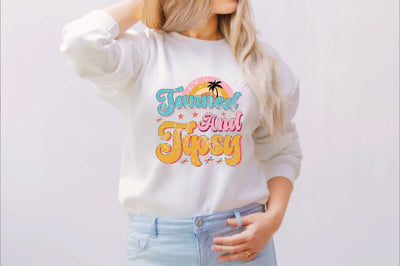 Tanned and Tipsy Sublimation SVGArt 