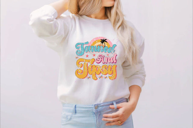 Tanned and Tipsy Sublimation SVGArt 