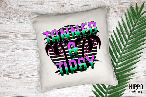 Tanned & Tipsy | Summer Sublimation PNG Sublimation Hippo Creations 