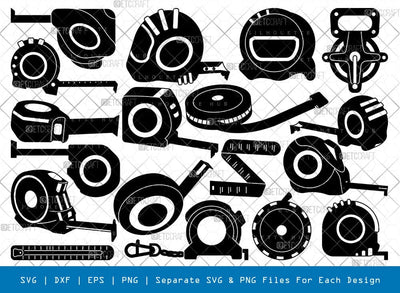 Tape Measure Silhouette, Tape Measure SVG, Tailor Measure Tape Svg, Measuring Tape Svg, Tape Measure Bundle, SB00894 SVG ETC Craft 