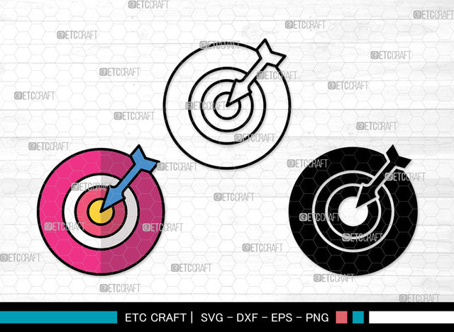 Target Icons Color, Target Svg, Gun Svg, Targets, Shooting Target, Target Bundle, Icon Bundle, Svg Cut File, Dxf, Eps, Png, SVG ETC Craft 