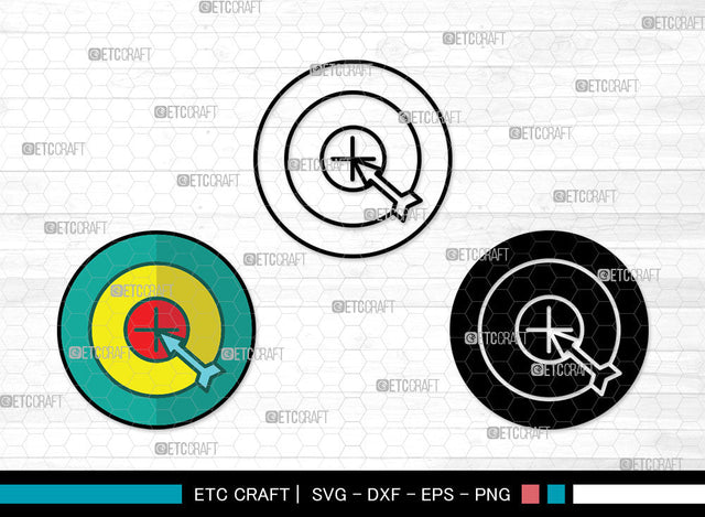 Target Icons Color, Target Svg, Gun Svg, Targets, Shooting Target, Target Bundle, Icon Bundle, Svg Cut File, Dxf, Eps, Png, SVG ETC Craft 