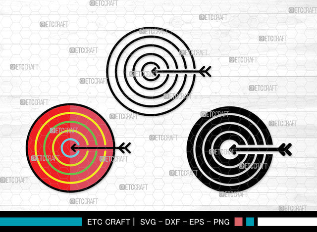 Target Icons Color, Target Svg, Gun Svg, Targets, Shooting Target, Target Bundle, Icon Bundle, Svg Cut File, Dxf, Eps, Png, SVG ETC Craft 