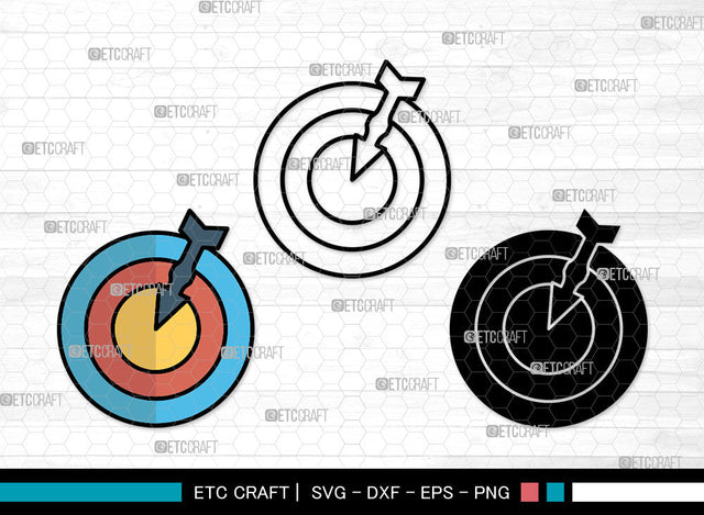 Target Icons Color, Target Svg, Gun Svg, Targets, Shooting Target, Target Bundle, Icon Bundle, Svg Cut File, Dxf, Eps, Png, SVG ETC Craft 