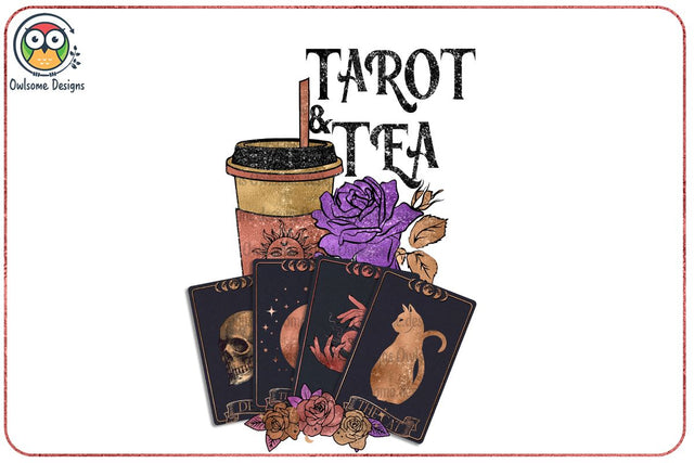 Tarot And Tea Sublimation Designs Sublimation LAM HOANG THUY 
