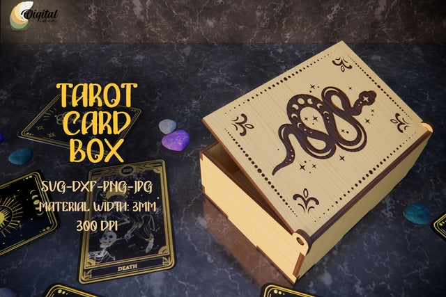 Tarot Card Box Laser Cut. 3D Laser Decor. Gift Box SVG. SVG Evgenyia Guschina 