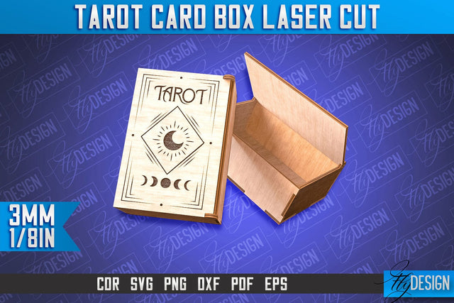 Tarot Card Box Laser Cut | Box Laser Cut SVG Design SVG Fly Design 