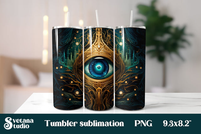 Tarot cards tumbler wrap | Magical tumbler sublimation Sublimation Svetana Studio 