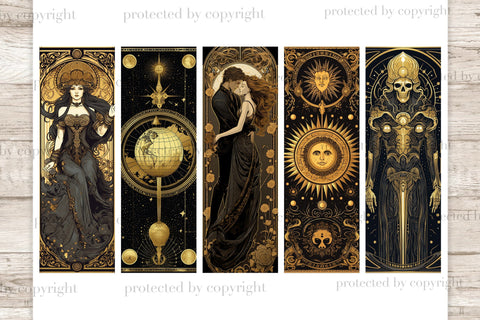 Tarot Printable Bookmarks | Zodiac Printable SVG GlamArtZhanna 