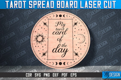 Tarot Spread Board Laser Cut SVG Design | Tarot Board SVG Design SVG Fly Design 