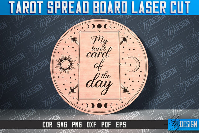 Tarot Spread Board Laser Cut SVG Design | Tarot Board SVG Design SVG Fly Design 