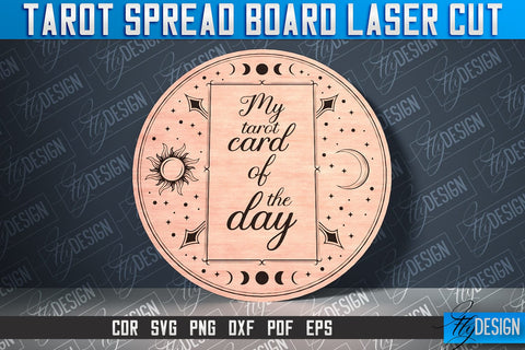 Tarot Spread Board Laser Cut SVG Design | Tarot Board SVG Design SVG Fly Design 