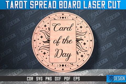 Tarot Spread Board Laser Cut SVG Design | Tarot Board SVG Design SVG Fly Design 