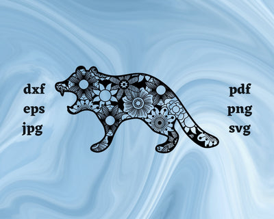 Tasmanian Devil Mandala SVG Cut File SVG Northern Light SVG 