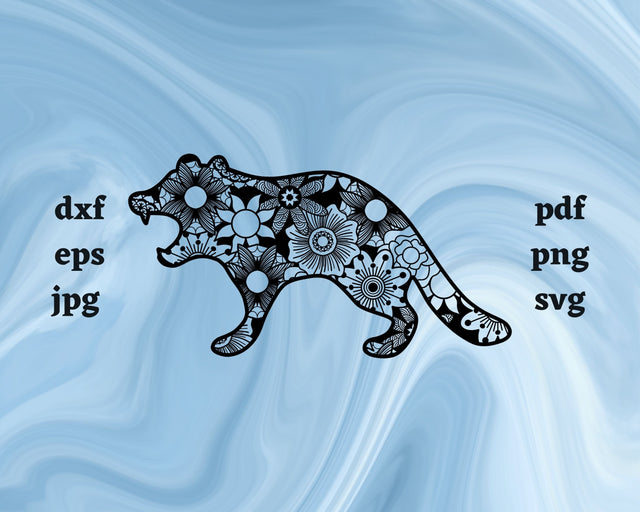Tasmanian Devil Mandala SVG Cut File SVG Northern Light SVG 