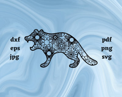 Tasmanian Devil Mandala SVG Cut File SVG Northern Light SVG 