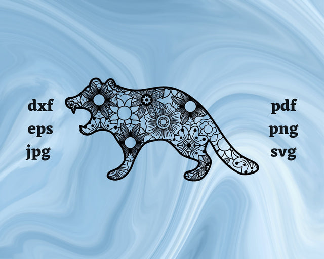 Tasmanian Devil Mandala SVG Cut File SVG Northern Light SVG 