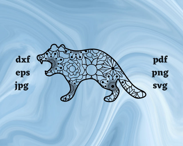 Tasmanian Devil Mandala SVG Cut File SVG Northern Light SVG 