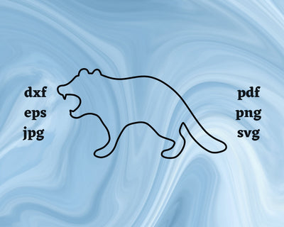 Tasmanian Devil Outline SVG Cut File SVG Northern Light SVG 