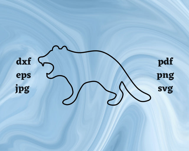 Tasmanian Devil Outline SVG Cut File SVG Northern Light SVG 