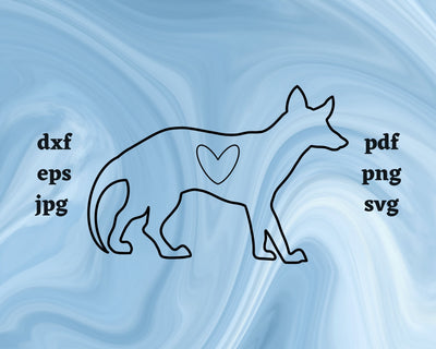 Tasmanian Tiger Heart SVG Cut File SVG Northern Light SVG 
