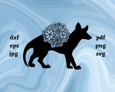 Tasmanian Tiger Mandala SVG Cut File SVG Northern Light SVG 