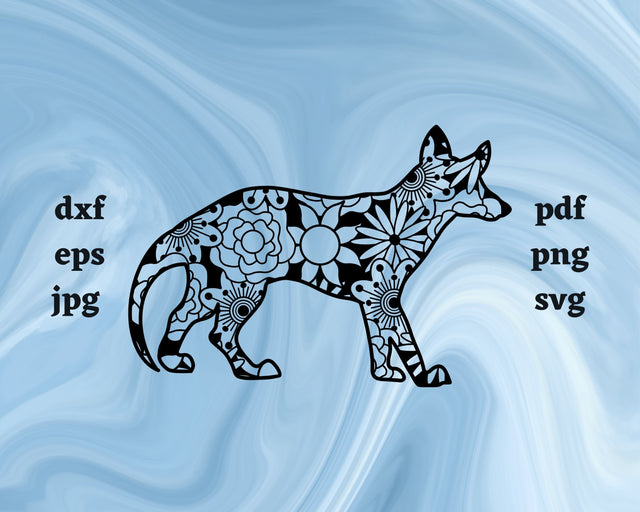 Tasmanian Tiger Mandala SVG Cut File SVG Northern Light SVG 
