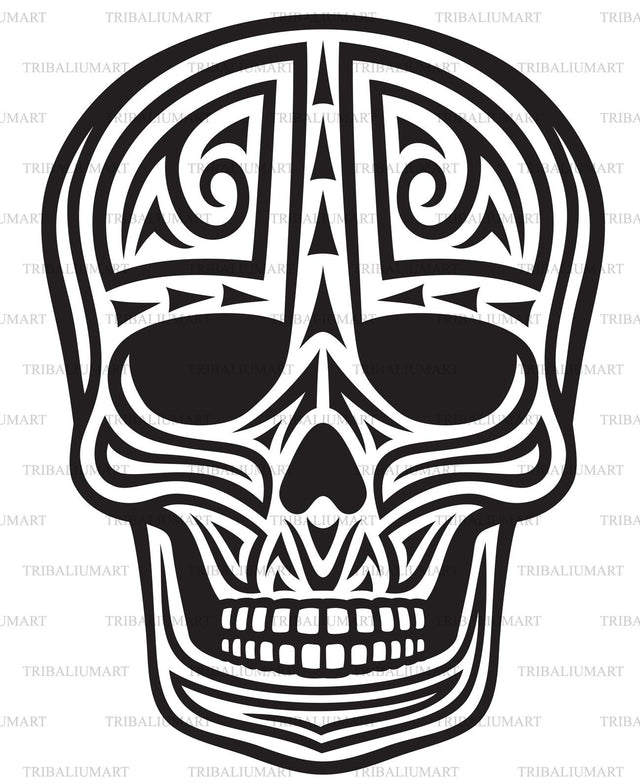 Tattoo tribal skull SVG TribaliumArtSF 