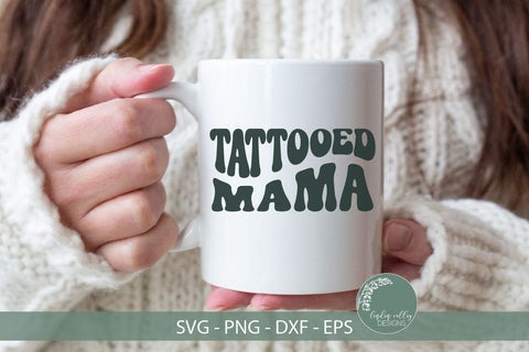 Tattooed Mama SVG-Funny Mom SVG-Retro SVG SVG Linden Valley Designs 