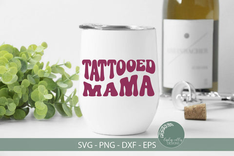 Tattooed Mama SVG-Funny Mom SVG-Retro SVG SVG Linden Valley Designs 