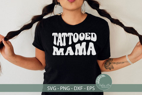 Tattooed Mama SVG-Funny Mom SVG-Retro SVG SVG Linden Valley Designs 