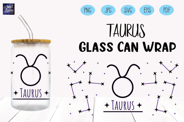 Taurus Glass Wrap | Taurus Libbey Glass Wrap SVG Angel Lynne Designs 