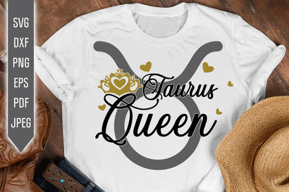 Taurus Queen Svg. Zodiac Sign Svg. Horoscope Svg. Taurus Sign Svg. Taurus Shirt. May Svg. Taurus Birthday Svg. Cricut, Silhouette, dxf eps SVG Mint And Beer Creations 