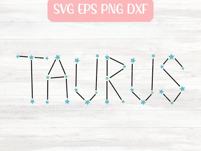 Taurus Zodiac Sign SVG File for Cricut or Silhouette, Horoscope Sublimation PNG, Digital Download Commercial Use SVG Apple Grove Designs 