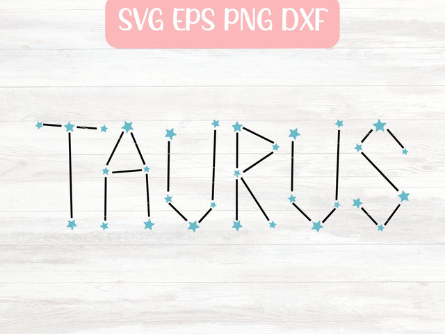 Taurus Zodiac Sign SVG File for Cricut or Silhouette, Horoscope Sublimation PNG, Digital Download Commercial Use SVG Apple Grove Designs 