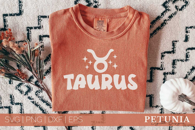 Taurus Zodiac Sign SVG | Zodiac SVG SVG Petunia Digital Design 