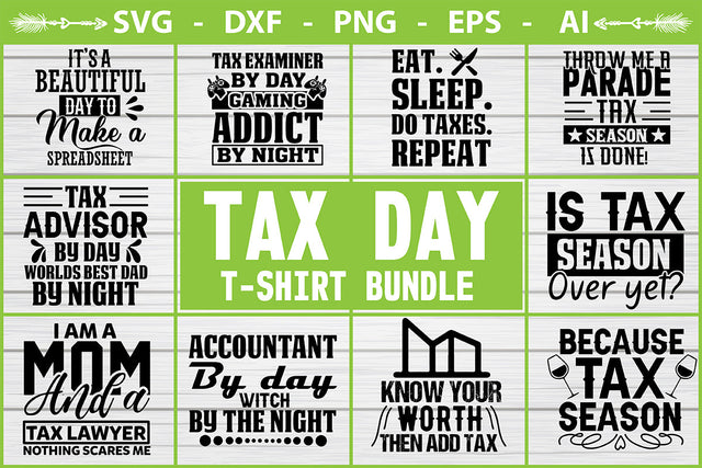 tax day t-shirt bundle svg Designs SVG Nbd161 