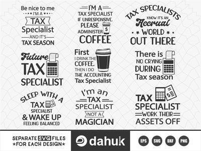 Tax Specialist, Accspecialisounting Svg, funny Accounting Svg SVG dahukdesign 