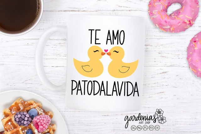 Te Amo Patodalavida Patos and Ducks SVG Gardenias Art Shop 