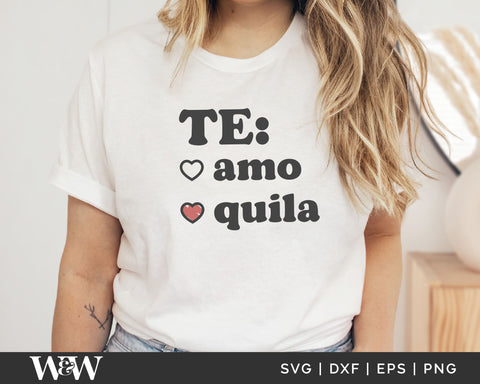 Te Amo Tequila SVG | Funny Valentine SVG SVG Wood And Walt 