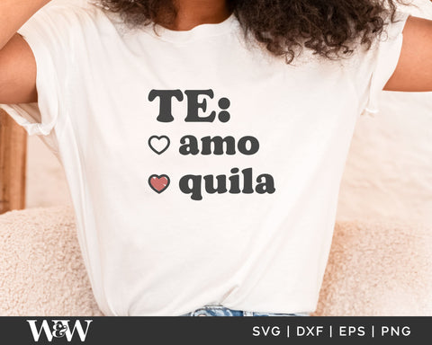 Te Amo Tequila SVG | Funny Valentine SVG SVG Wood And Walt 